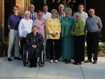 Photograph of Pat and the Society Board.